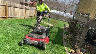 USING THE 30' TORO RESIDENTIAL TIMEMASTER PUSH MOWER.