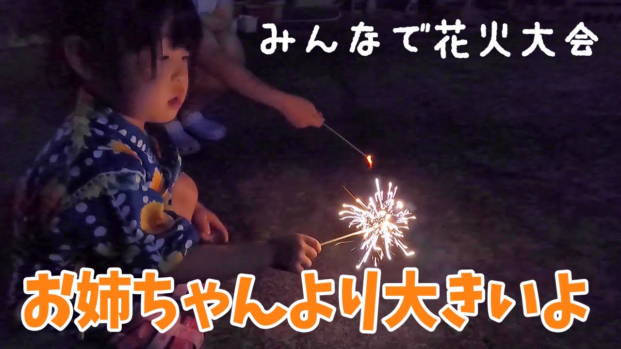 あやはや家のみんなで花火大会をやったよ 誰の花火が一番長持ちするかな Youtube