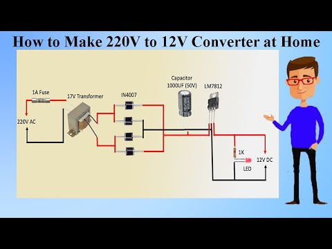 How to Make 220V to 12V Converter at Home | DIY Circuit to Convert  AC to DC | Power Supply