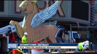 Two griffins return to Fox Theatre marquee