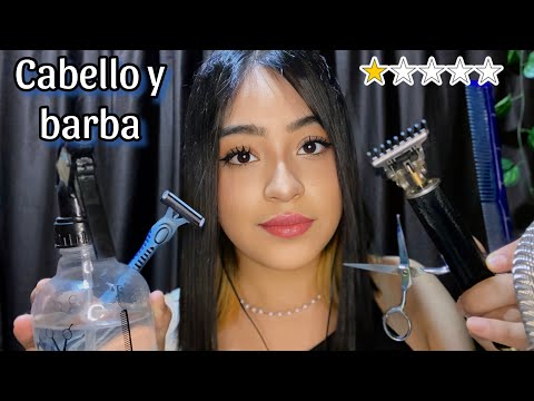 ASMR peluquera inexperta corta tu cabello 😨
