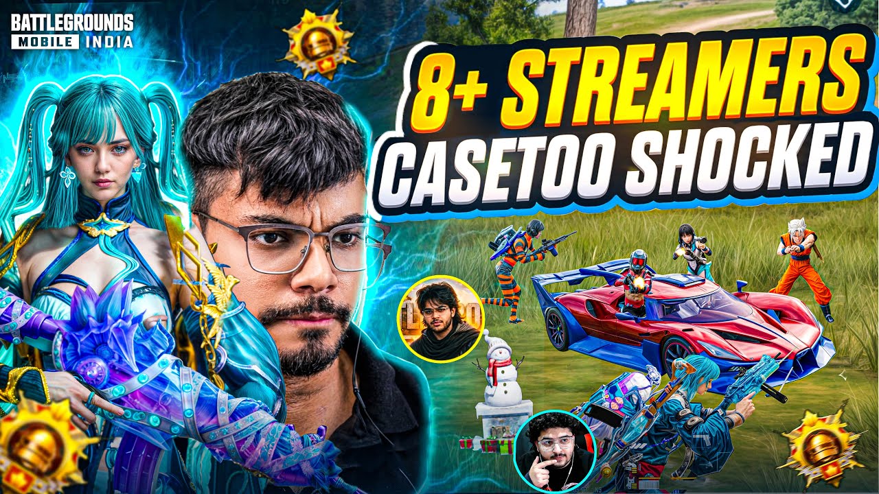 @casetooop & [8+ STREAMERS CRAZY REACTION‼️]1V4 By IPAX OP🔥Streamers ...