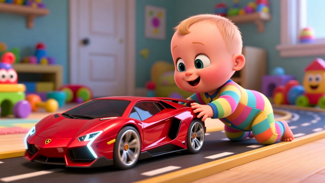 Hot Wheels Car Race With Baby 🚗🎶 Fun Kids Song for Learning Numbers, Colors, and Cars