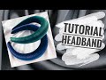 #МК - Бархатный объемный ободок | #Tutorial - velvet padded headband