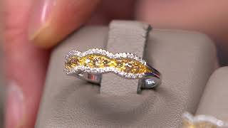 Affinity Diamonds 0.3 cttw Triple Scallop Band Ring, Sterling on QVC