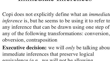 Immediate Inferences