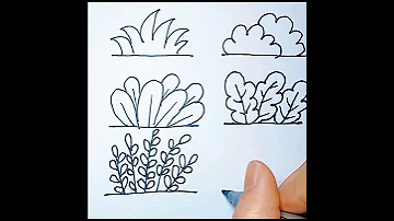 Vẽ Bụi Hoa Đơn Giản