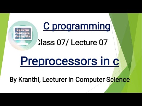 preprocessor directives in c language | c programming | c tutorial | class07|lecture 07