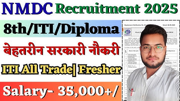 NMDC Government Jobs 2025, NMDC Recruitment 2025, NMDC Field Attendant, Maintenance Assistant Vac...