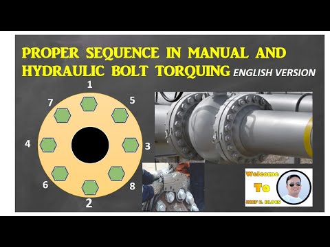 PROPER SEQUENCE IN MANUAL AND HYDRAULIC BOLT TORQUING / BOLT TIGHTENING SEQUENCE