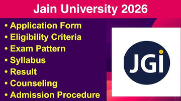Jain University 2026 - Eligibility Criteria, Exam Date, Application form, Syllabus