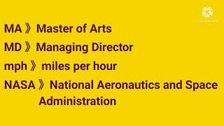 Full Forms Of Initials For Scholarship Exam Abbreviations| Short Form To Full Forms