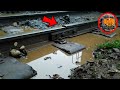 Train Passing in Flood  OMG 😳 || Train Experiments @TrainExperiments