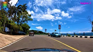 Menikmati Pemandangan Indah Dari Dalam Mobil di Jalan Tepi Pantai Pemenang-Senggigi Lombok, bagian 2