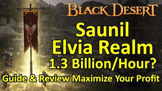 1.3 Billion/Hour Saunil Calpheon Elvia Realm Guide & Review to Max Your Profit (Black Desert Online)