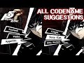 All Codename Suggestions - Persona 5 Royal