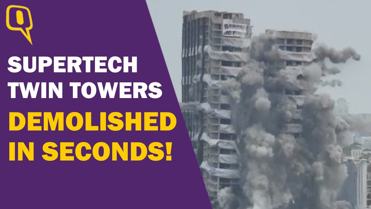 Moment When Supertech Twin Towers Fell Like a Pack of Cards, in Seconds