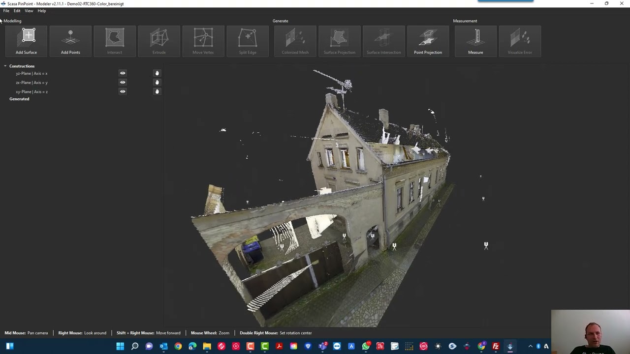 E57 mit PinPoint für ArchiCAD reduzieren Scanner2GO