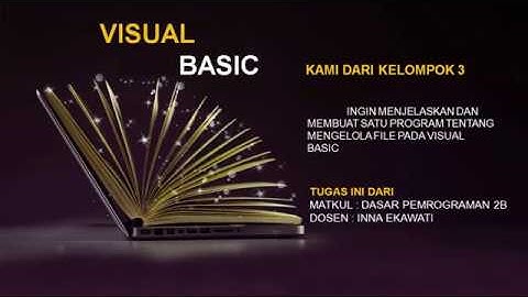 Cara Membuat Program Mengelola file di visual basic