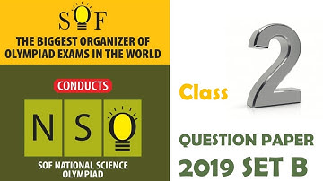 NSO Science Olympiad Class 2 Question paper 2019 Set B