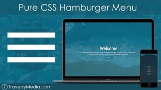 Pure CSS Hamburger Menu & Overlay