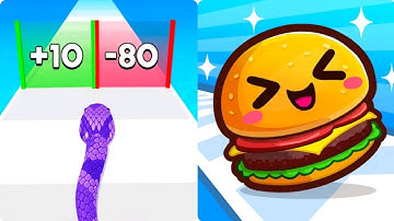 Snake Run Race vs Food Run / All Max Levels Gameplay Android,ios New Update