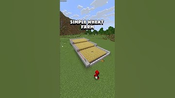Simple Wheat Farm In Minecraft! #minecraft #survival #minecraftfarms