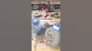 टायर में घुसा बहुत बड़ा पत्थर | 😲😱 | Mini Vlog - Raju Puncture Wale | #minivlog #rajuminivlog