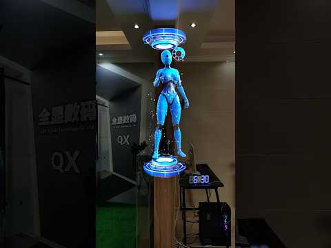 3D hologram digital robot.3D holographic human solution from SuperbHolo.