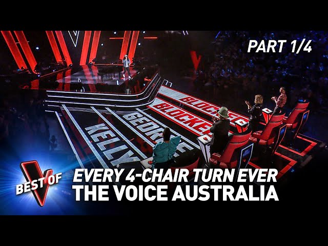 Every 4-CHAIR TURN Blind Audition on The Voice Australia | Part 1/4 class=