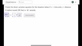 Direct Variation Equations