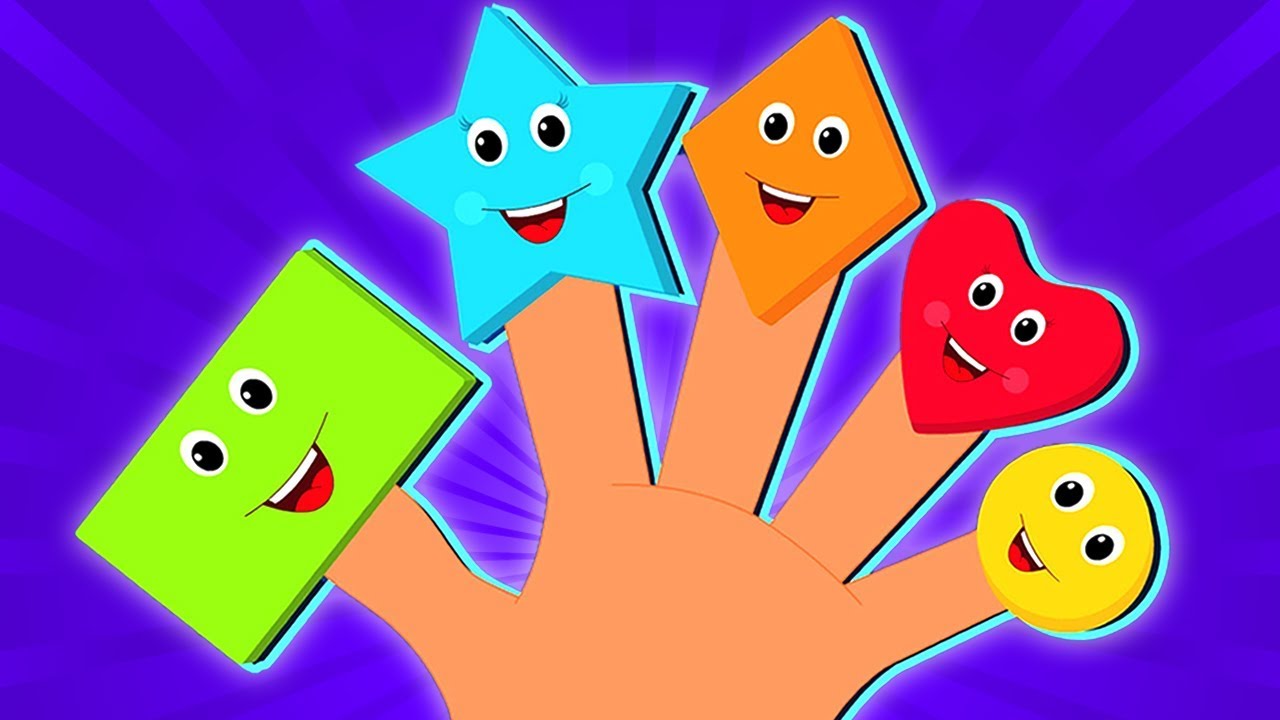 familia de dedos de forma rima infantil para niños Shape Finger Family cancion en español