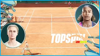 TopSpin 2K25 Very Hard French Open Gameplay | Serena Williams vs Maria Sharapova