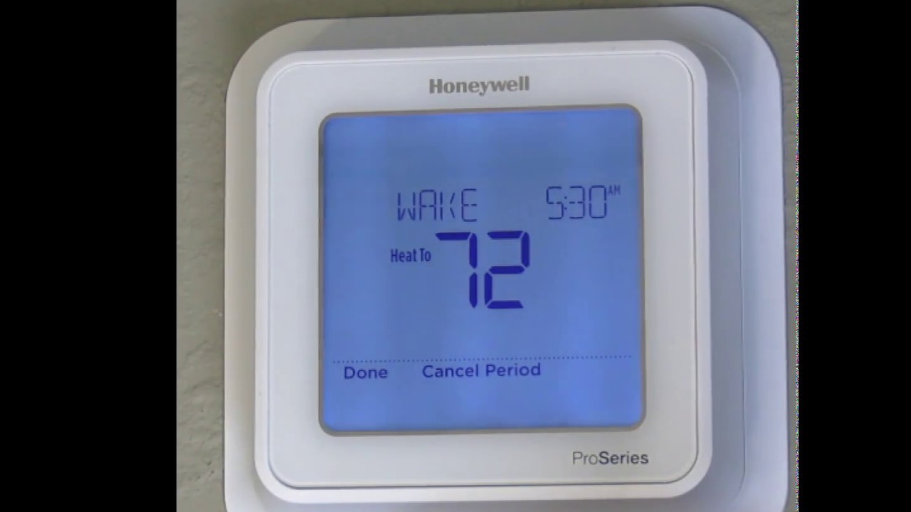 Honeywell T6 Programming a Schedule - YouTube