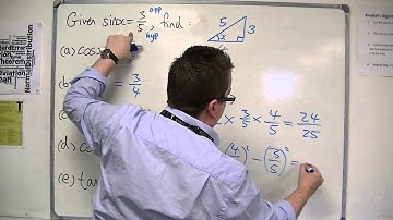 AQA Core 4 4.04 Given sin(x), find cos(x), tan(x), sin(2x), cos(2x) and tan(2x)
