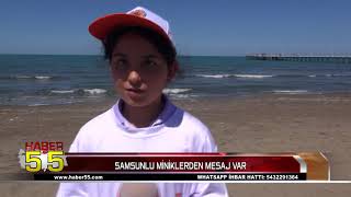 Samsunlu Mi̇ni̇kler Sicağa Aldirmadan Çöp Topladi