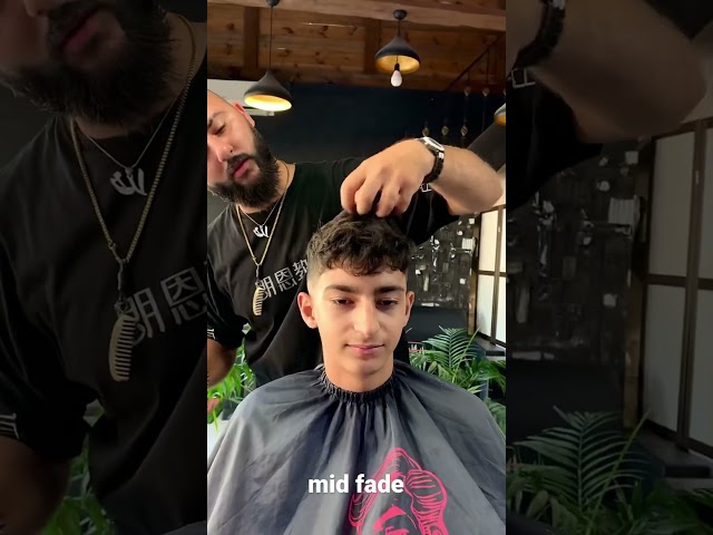 mid fade hair cut....هاله طوسی قشنگ به وجه میاد