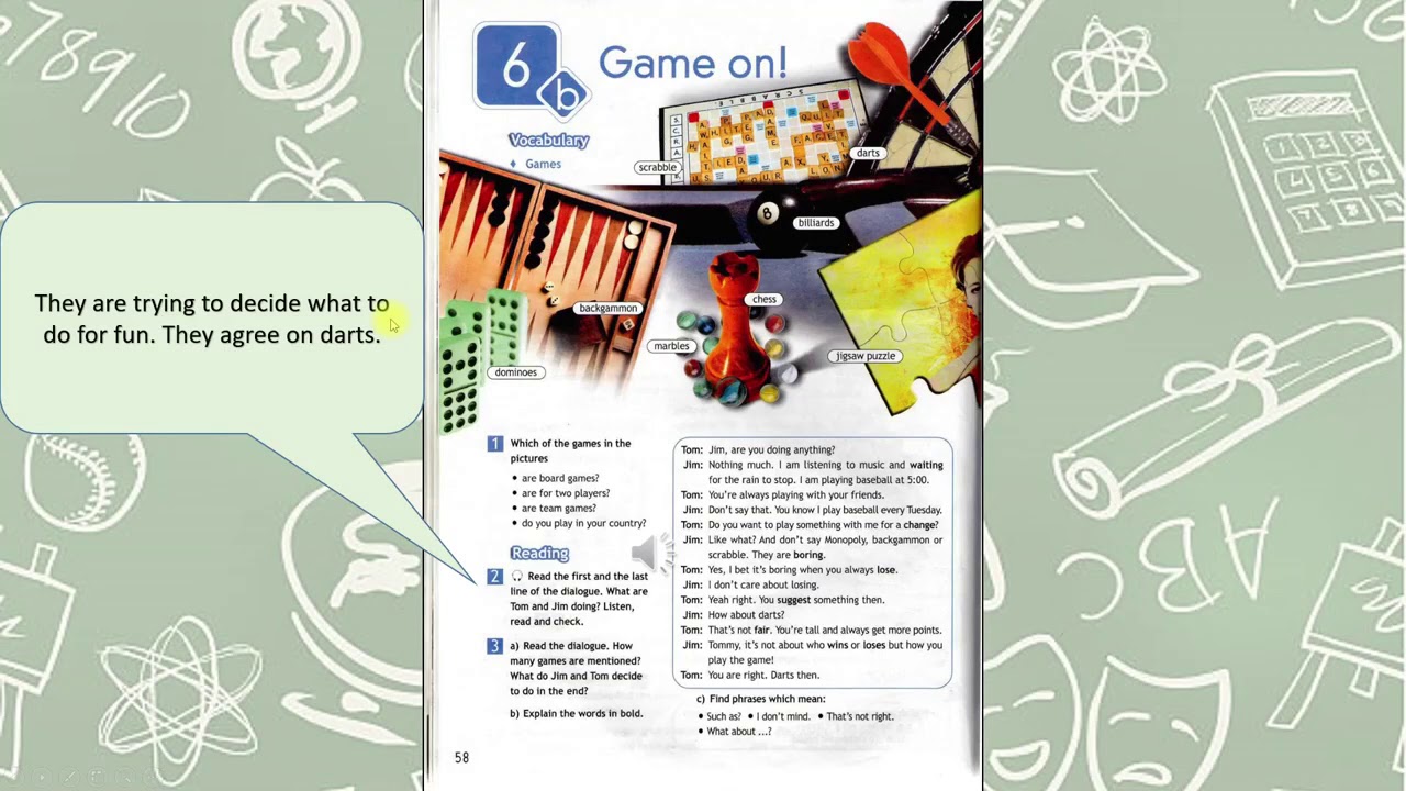 Игры модуль 6. Модуль 6d. Game on 6 класс. Board games Spotlight 6. Стр 58 6 b 6 спотлайт.