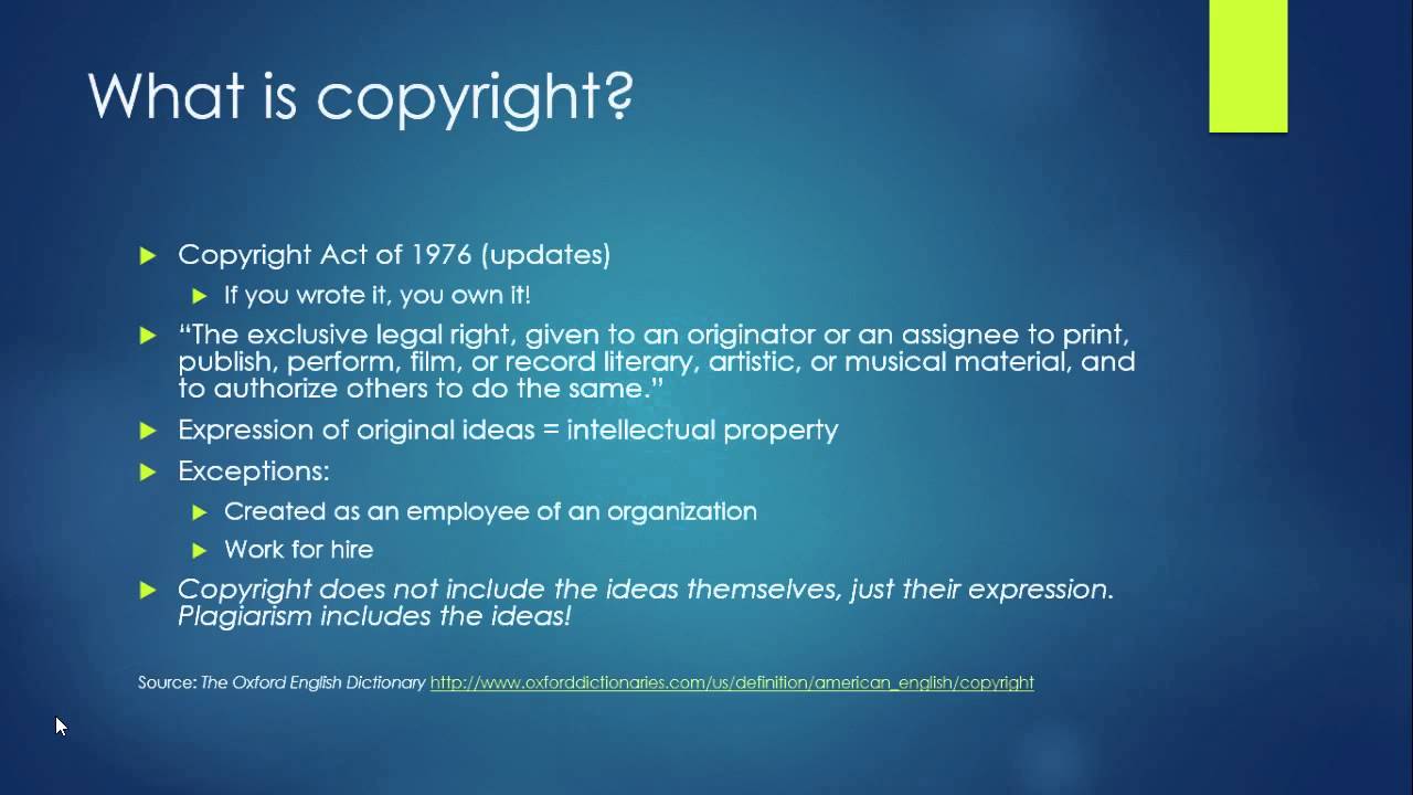 Lecture 3 Plagiarism and Copyright - YouTube