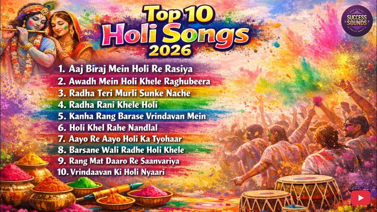 Top 10 Holi Songs 2026 | Holi Special | Success Sounds 