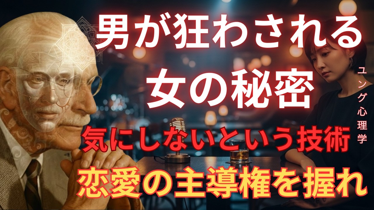 【衝撃】男が狂わされる女の秘密｜気にしないという技術｜これを知れば恋愛の主導権を握れる｜カール・ユング「ユング心理学」「無意識」「元型」「影」