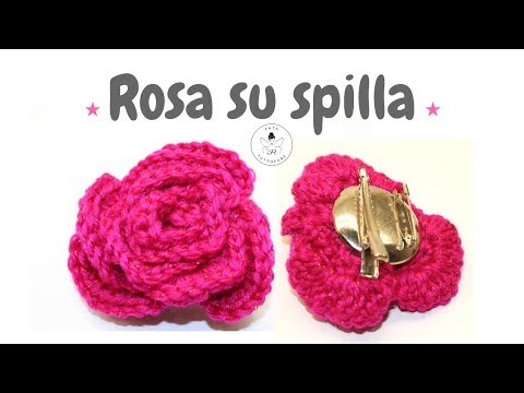 TUTORIAL: Fiore su spilla all'uncinetto***lafatatuttofare***