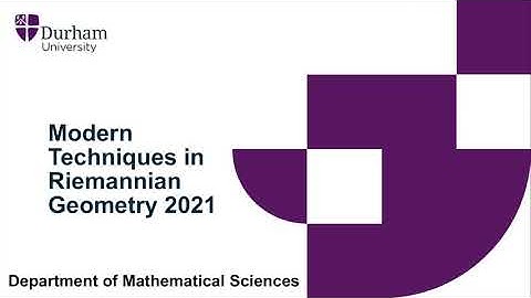 Workshop on Modern Techniques in Riemannian Geometry - 2021/4/23 - Karla García