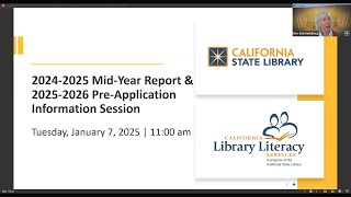 2024-2025 Mid-Year Report & 2025-2026 Pre-Application Information Session