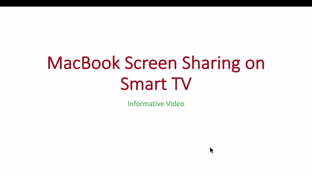Sharing MacBook Screen on Smart TV