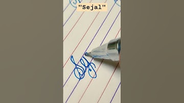 "Sejal" name in cursive handwriting #calligrahy #cursive #names #share #learn #art #shorts  #shorts
