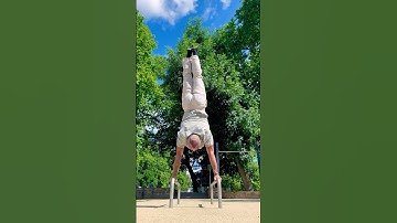 I dared to do a handstand on parallel bars in public!