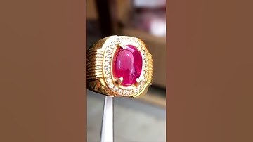 Nhẫn nam vàng 10k đá ruby Lục Yên 4ct [ HV713-2 ] giá 25 triệu - 0921400999
