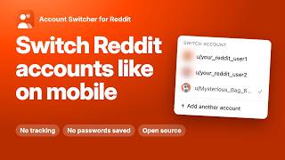 Reddit Multi Account – switch Reddit accounts on the web like on mobile