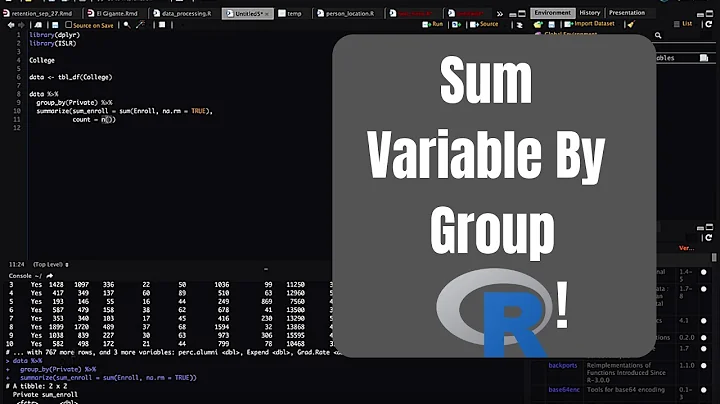 How to sum a variable by group in R